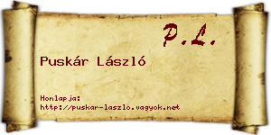 Puskár László névjegykártya